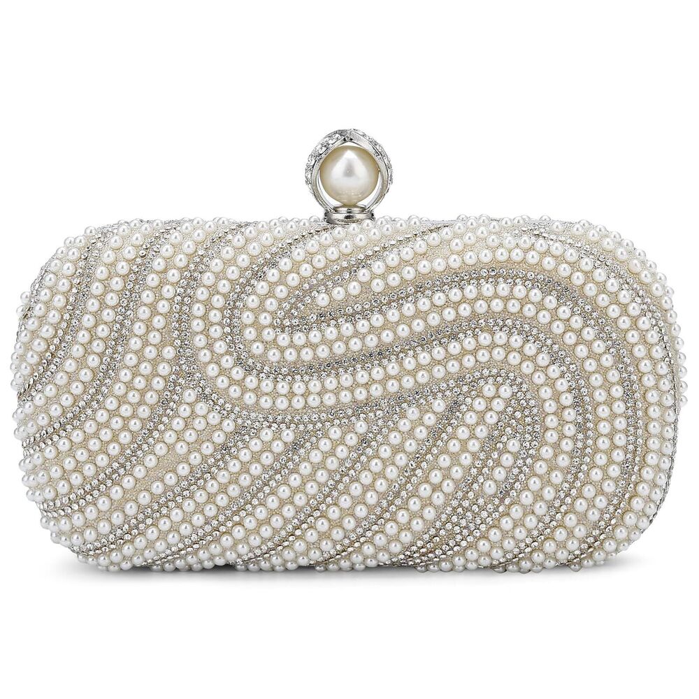 2099 Pearl Clutch Evening Bags Wedding Bridal Beaded Purses Small